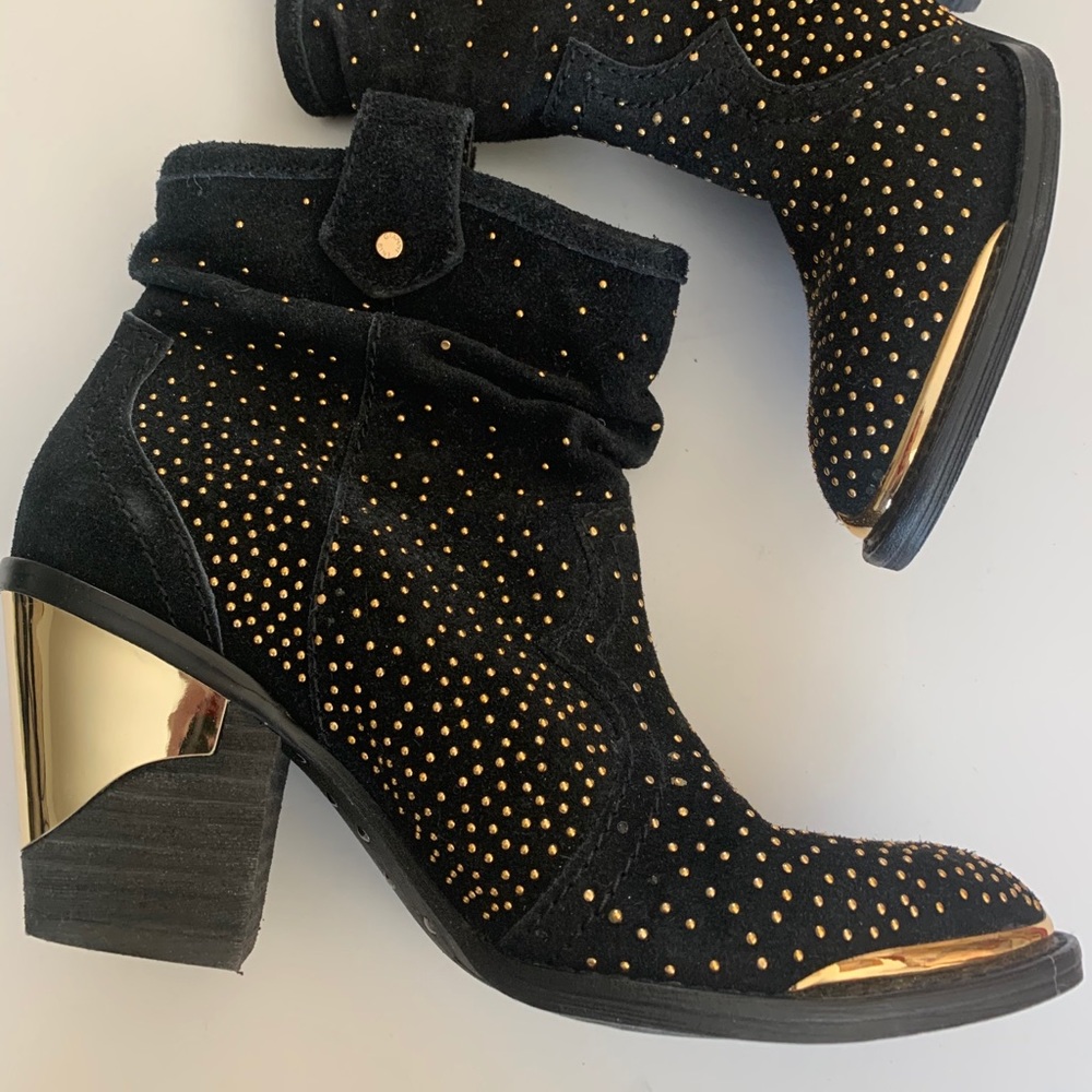 Gianni Binni black and gold boots